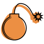 pomaranczowa bomba symbolizujaca rozbrajanie konfliktow w zwiazku